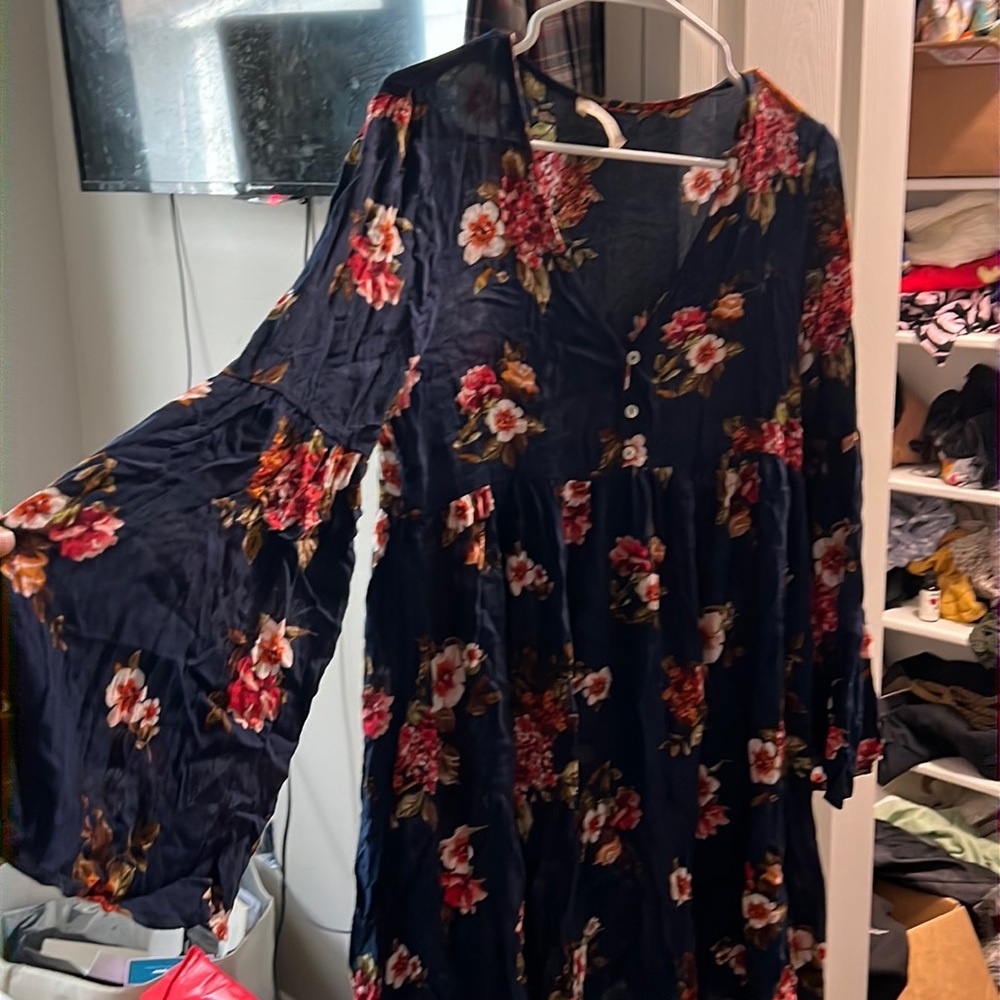 Altard state bell sleeve mini dress